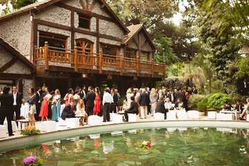 Outdoor wedding area