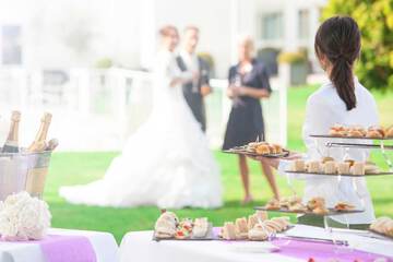 Outdoor wedding area