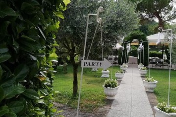 Outdoor wedding area