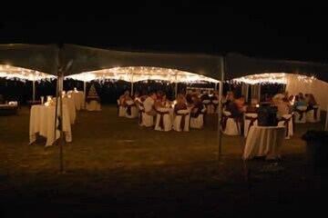 Outdoor wedding area