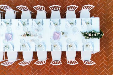 Outdoor wedding area