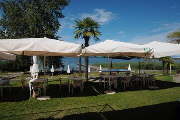 Outdoor banquet area