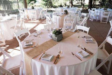 Outdoor banquet area