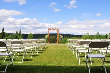 Outdoor wedding area