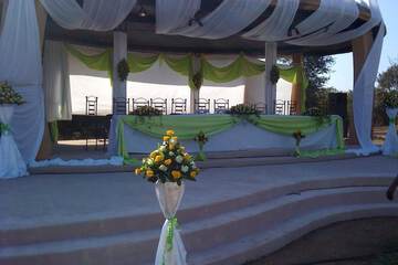 Outdoor wedding area