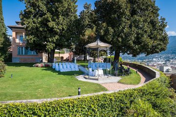 Outdoor wedding area