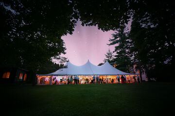 Outdoor banquet area