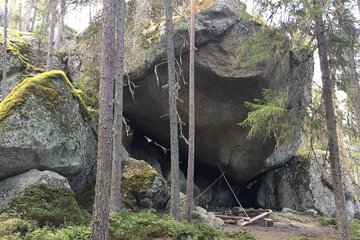 Outdoor rock climbing