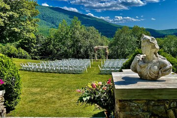 Outdoor wedding area