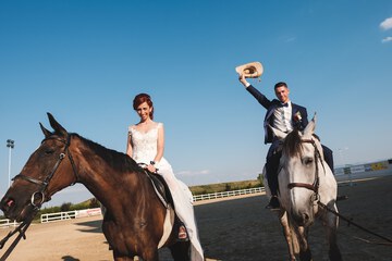 Outdoor wedding area