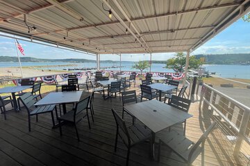 Outdoor banquet area