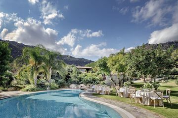 Outdoor wedding area