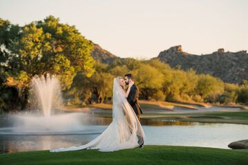 Outdoor wedding area