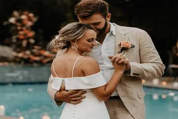 Outdoor wedding area