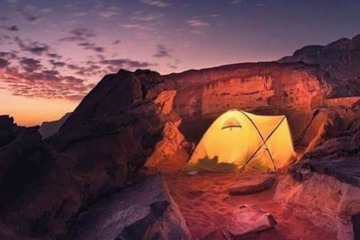 Outdoor rock climbing