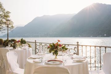 Outdoor banquet area