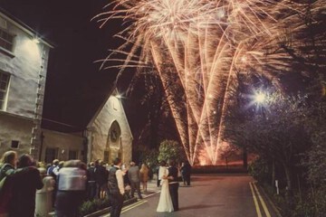 Outdoor wedding area
