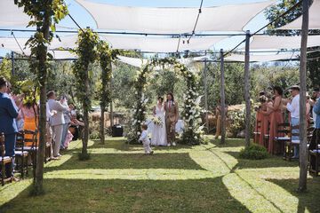 Outdoor wedding area