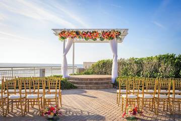 Outdoor wedding area
