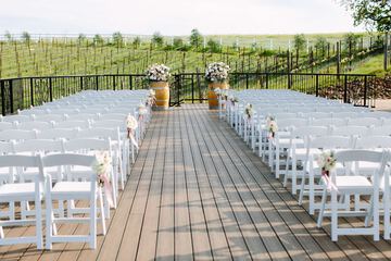 Outdoor wedding area