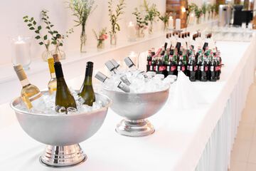 Outdoor banquet area