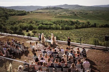Outdoor wedding area