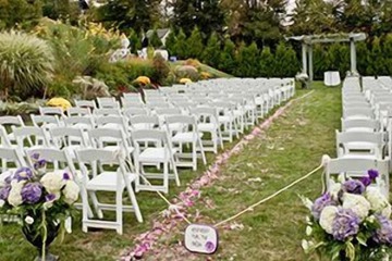 Outdoor wedding area