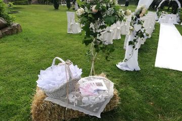 Outdoor wedding area