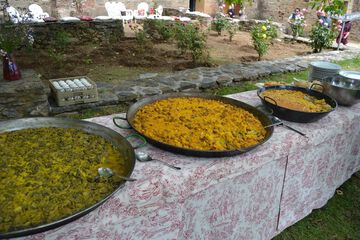 Outdoor banquet area