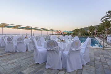 Outdoor banquet area