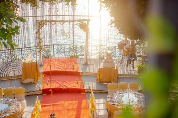 Outdoor wedding area