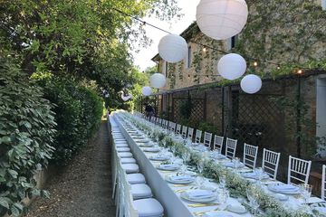 Outdoor wedding area
