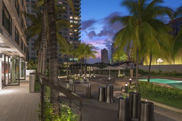 Outdoor banquet area