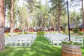 Outdoor wedding area