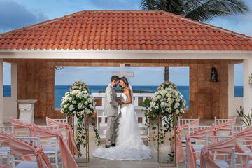 Outdoor wedding area