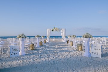 Outdoor wedding area
