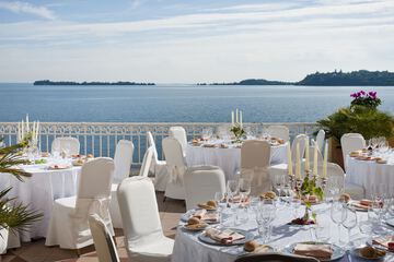 Outdoor wedding area
