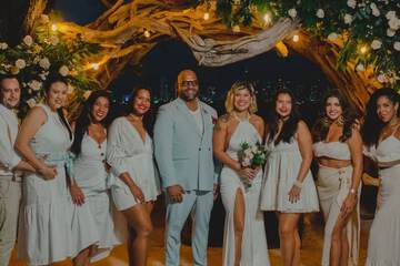 Outdoor wedding area