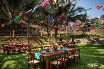 Outdoor banquet area