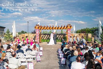 Outdoor wedding area