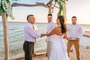 Outdoor wedding area