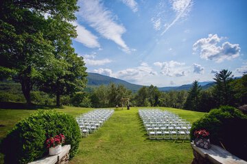 Outdoor wedding area