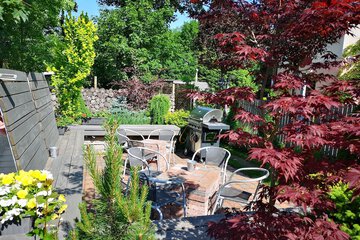 Outdoor banquet area