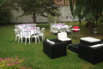 Outdoor wedding area