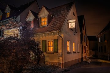 Front of property - evening/night