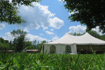 Outdoor wedding area