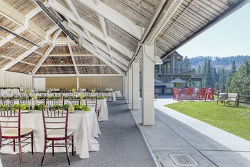 Outdoor banquet area