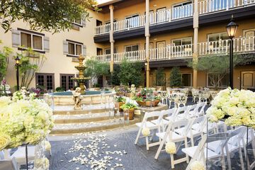 Outdoor wedding area