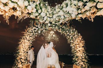 Outdoor wedding area