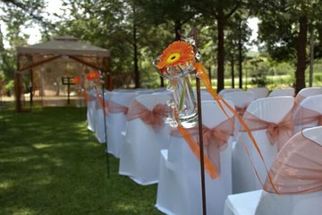 Outdoor wedding area